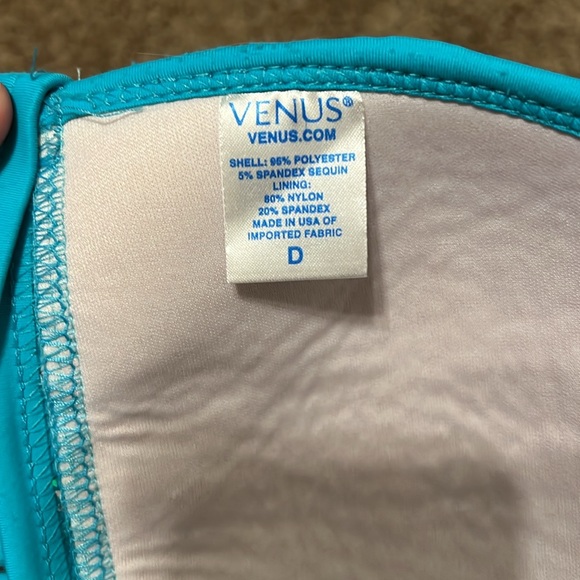 VENUS Aqua Reef Blue Sequin Push Up Enhancer Bikini top - Picture 4 of 4